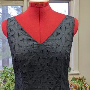 LOFT black floral dress